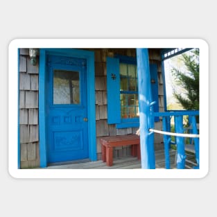 blue door Sticker